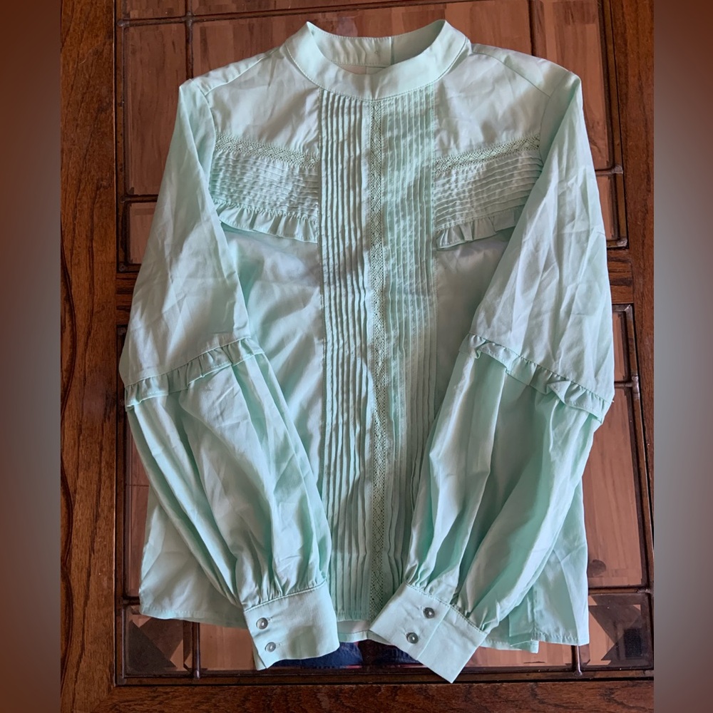 Mint Green Blouse| e.ssue